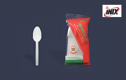 INIX-CUP-B  |  Cuchara Blanca Embolsada con 25 Piezas